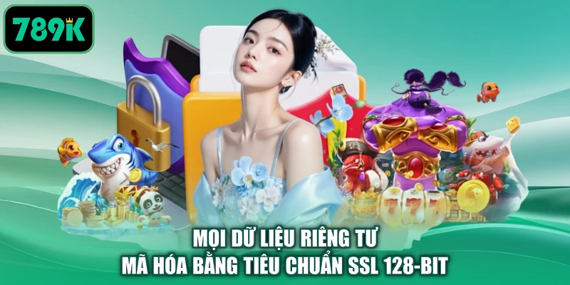 Mọi dữ liệu riêng tư mã hóa bằng tiêu chuẩn SSL 128-bit 